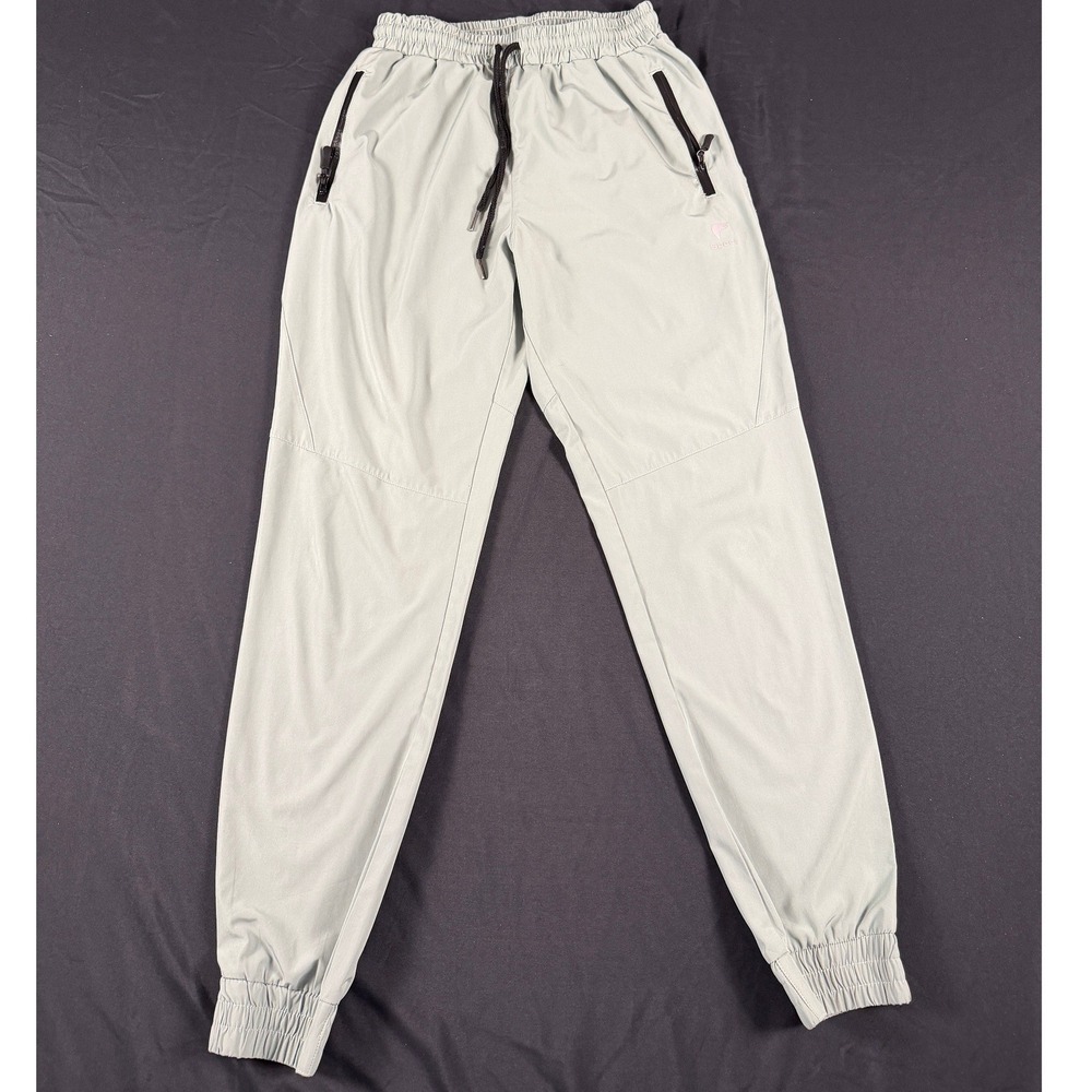 Sport-Tek Sage Green Lightweight Joggers Elastic Waist Zipper Pockets Mens S